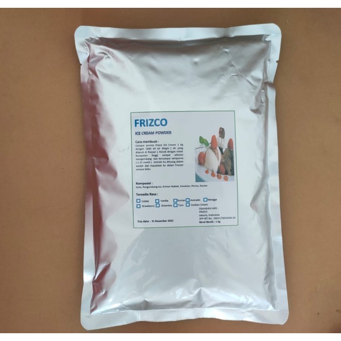 

Vanilla Ice Cream Frizco 1Kg Bubuk Es Krim Frizco Vanila Vanili