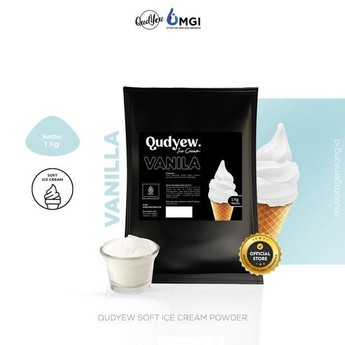 

Qudyew Ice Cream Powder Vanilla 1Kg / Bubuk Es Krim 1Kg Prex