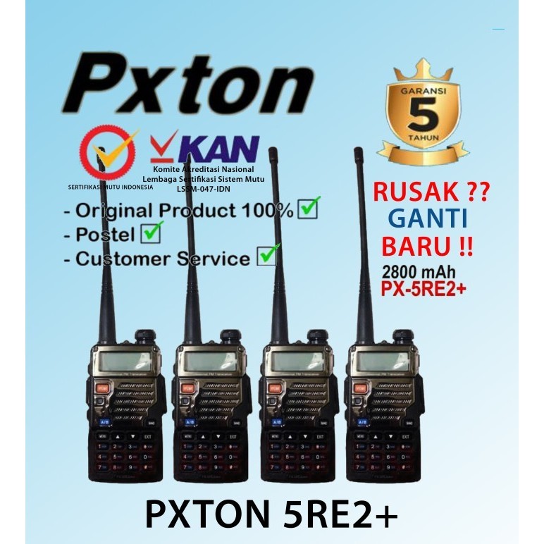 PROMO HT PXTON UV-5RE 2 PLUS WALKIE TALKIE UV-5R SERIES ORIGINAL