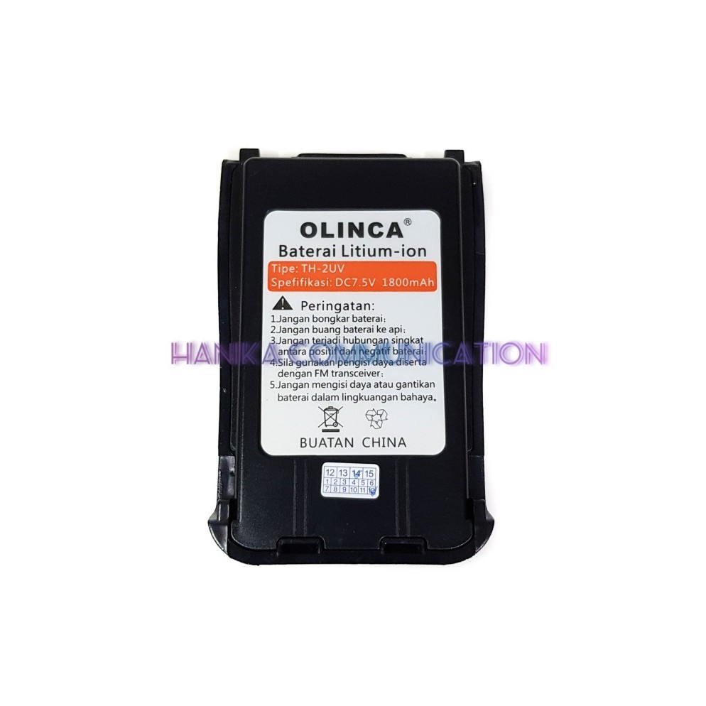 BATERAI HT OLINCA TH-2UV BERLIN FM-V8 BATRE BATERE HANDIE TALKIE TH2UV