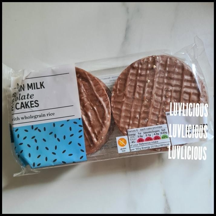 

M&S Marks & And Spencer Belgian Milk Chocolate Rice Cakes Cake Coklat