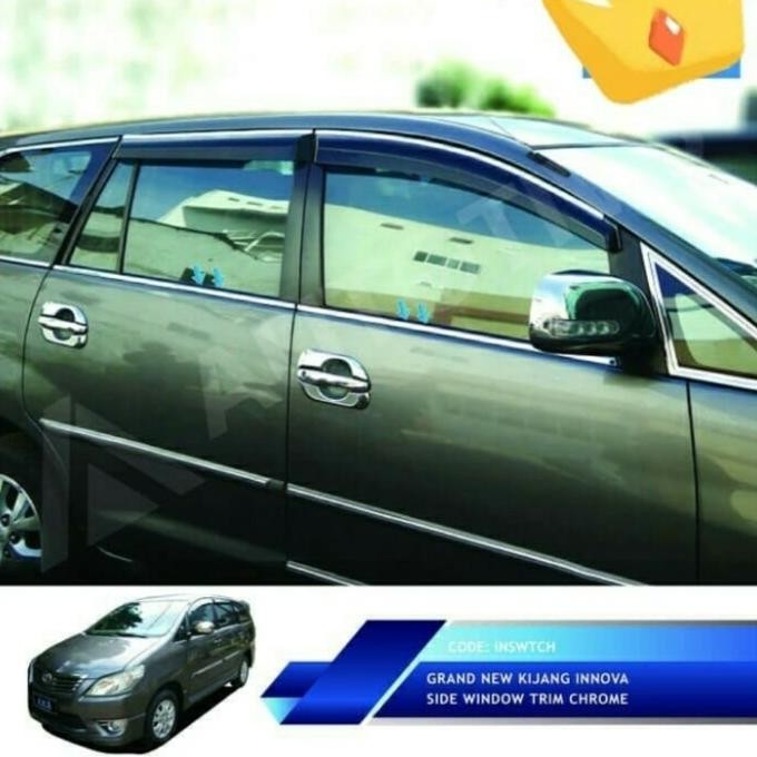List Kaca Jendela Samping Chrome Mobil Toyota Innova 2005-2015