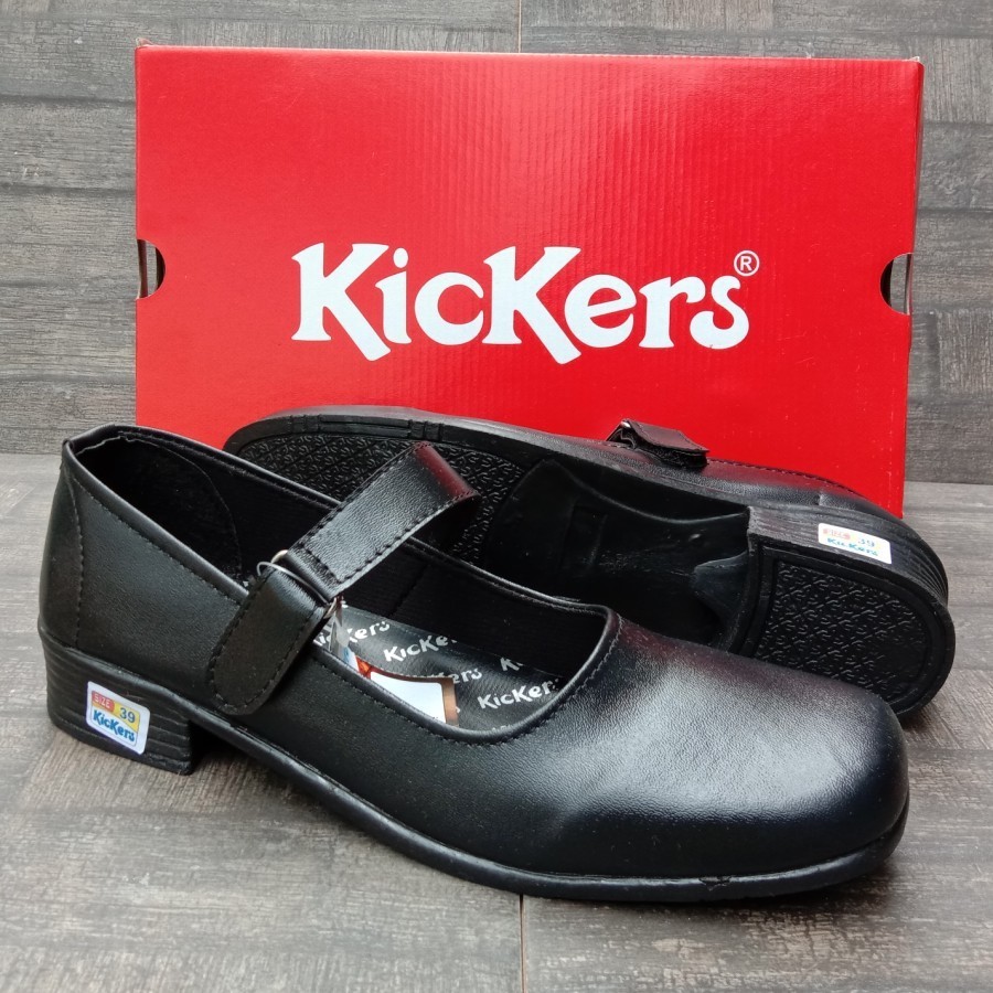 Promo Mega Sale 4.4 // SEPATU PANTOFEL KERJA WANITA PASKIB LOW HEELS HITAM HAK TAHU KOTAK / SLK04