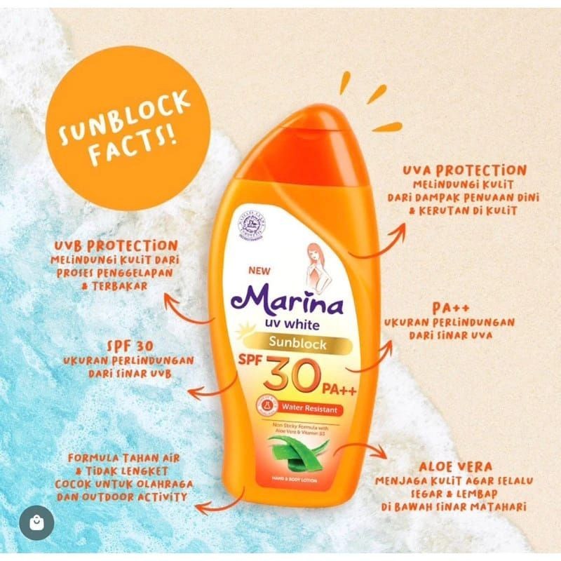 MARINA UV WHITE SUNBLOCK SPF 30 85ML// MARINA SUNBLOCK