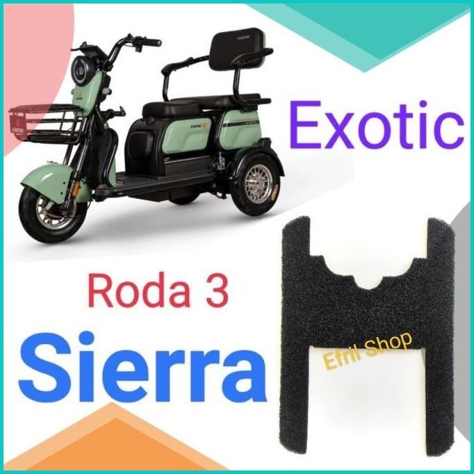 Alas kaki karpet sepeda motor listrik roda 3 Exotic Sierra roda tiga