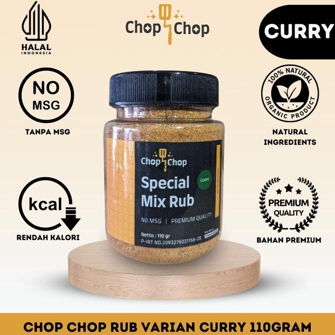 

Chopchop Special Mix Rub Curry Bumbu Marinasi Rendah Kalori 110gram P19A