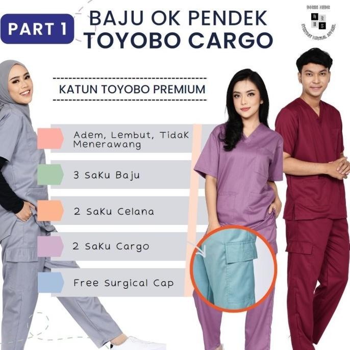 Baju Jaga / Baju OK TOYOBO CARGO Lengan Pendek DOCHS MEDIC
