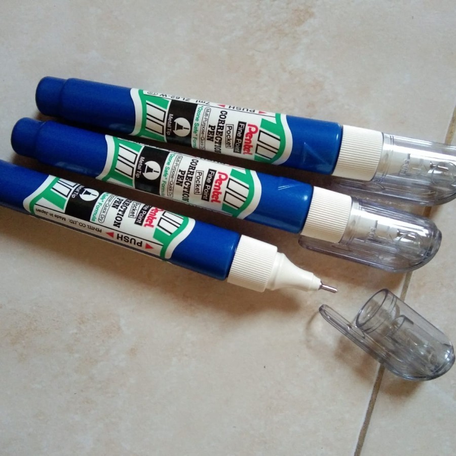 

Tipe X/Correction Pen Penthel Fine Point ZL62-W Harga Per Pcs