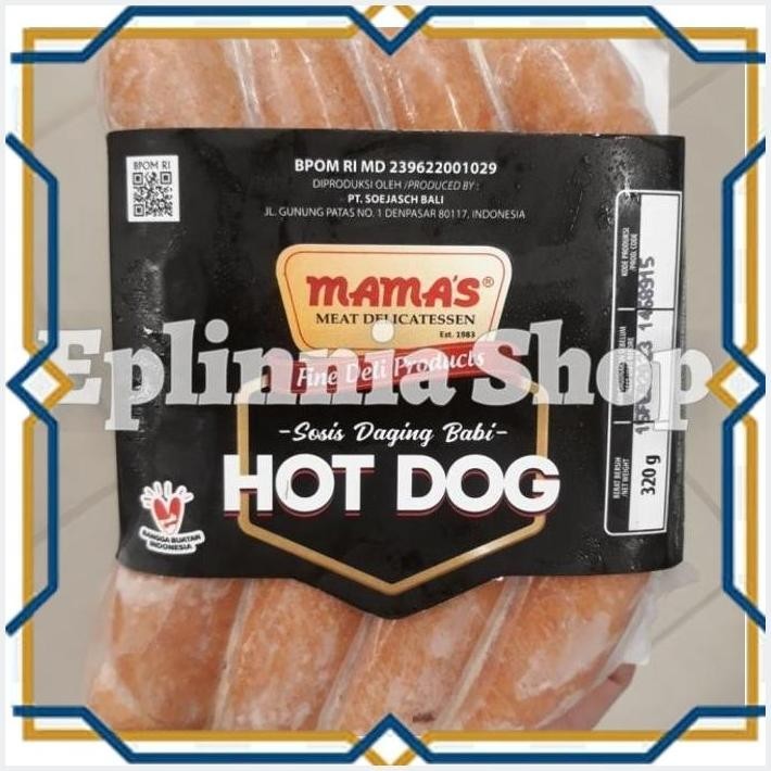 

[EPL] MAMA'S HOT DOG 320 GR - MAMAS SOSIS DAGING BABI