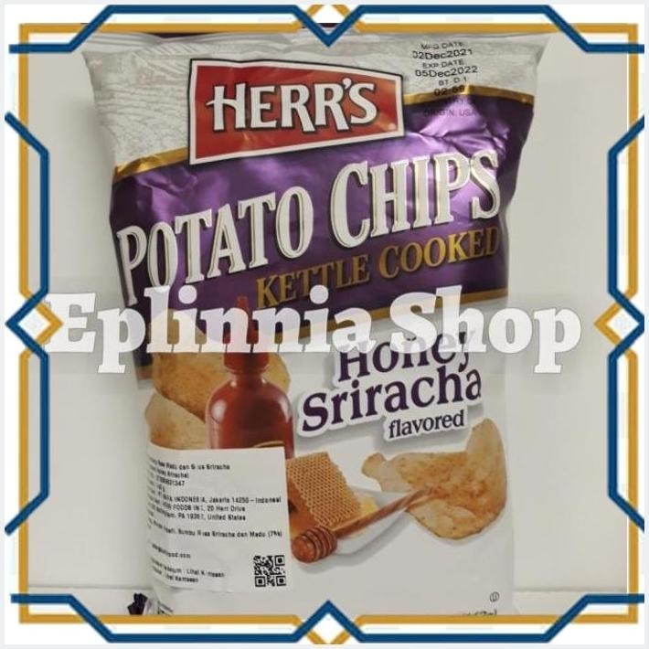 

[EPL] HERR'S HERRS POTATO CHIPS KETTLE COOKED HONEY SRIRACHA FLAVORED 142 GR
