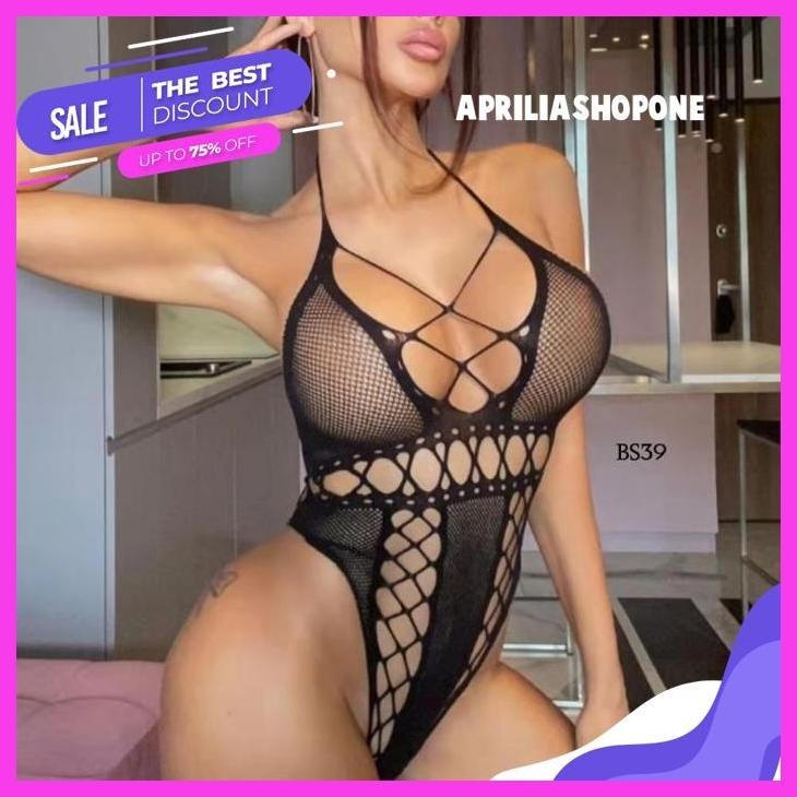 KUALITAS TERBAIK LINGERIE STOCKING HITAM STOCKING BODY STOCKING JARING BODY BS