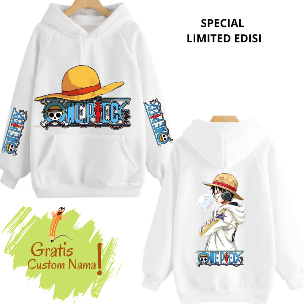 Hoodie Pria Motif One Piece Sweater Hoodie pria wanita Hoodie Anime OnePiece / Wincollection.id