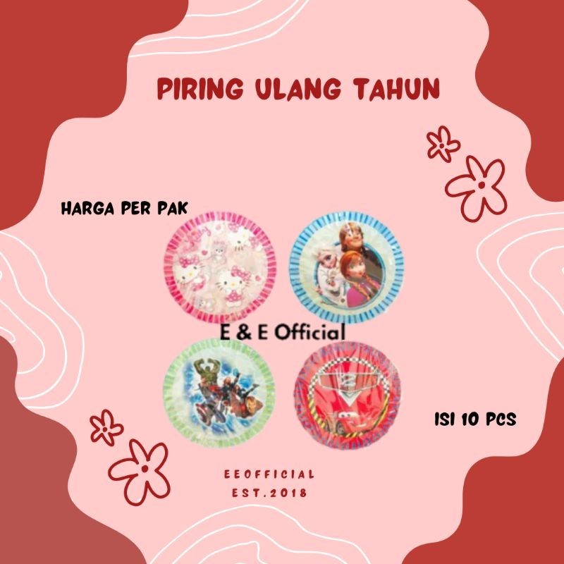 

PIRING KERTAS ULANG TAHUN / PIRING POLKADOT /PIRING KARAKTER ULANG TAHUN