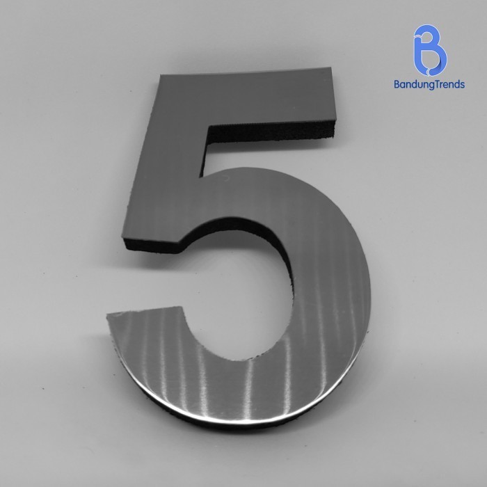 Huruf (A-Z) Nomor Rumah Papan Nama Bahan Stainless Spoon Steel uk 15Cm