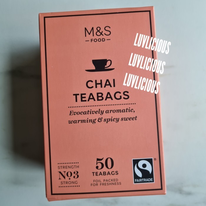 

M&S Mark Marks & And Scer Chai Teabags Teabag Tea Bag Teh Celup
