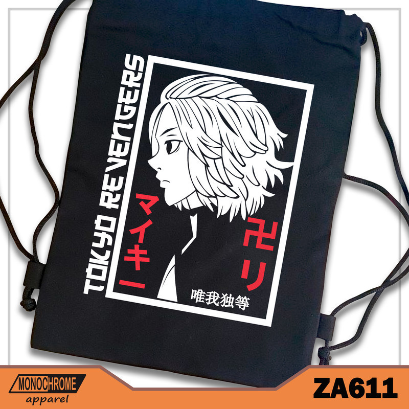 ZA611 Tas Serut String bag Kanvas Premium Anime Jepang Tokyo Revengers Mikey