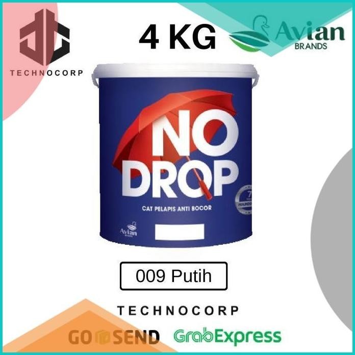 NO DROP 009 PUTIH / WHITE CAT PELAPIS ANTI BOCOR TEMBOK GENTENG 4 KG 1