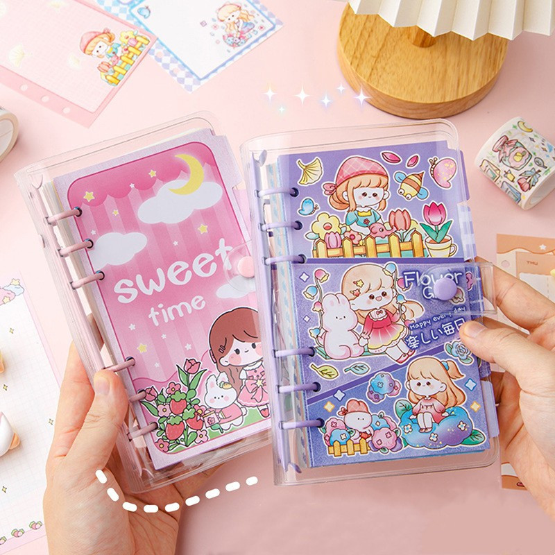 

FREE SHIPPING / READY BALI BUKU BINDER A6 AESTHETIC BUKU TULIS KARAKTER LUCU SPIRAL NOTEBOOK LOOSE-LEAF CUTE KOREA BUKU CATATAN DIARY DIY DAILY PLANNER SCRAPBOOK JURNAL MOTIF KARTUN IMUT