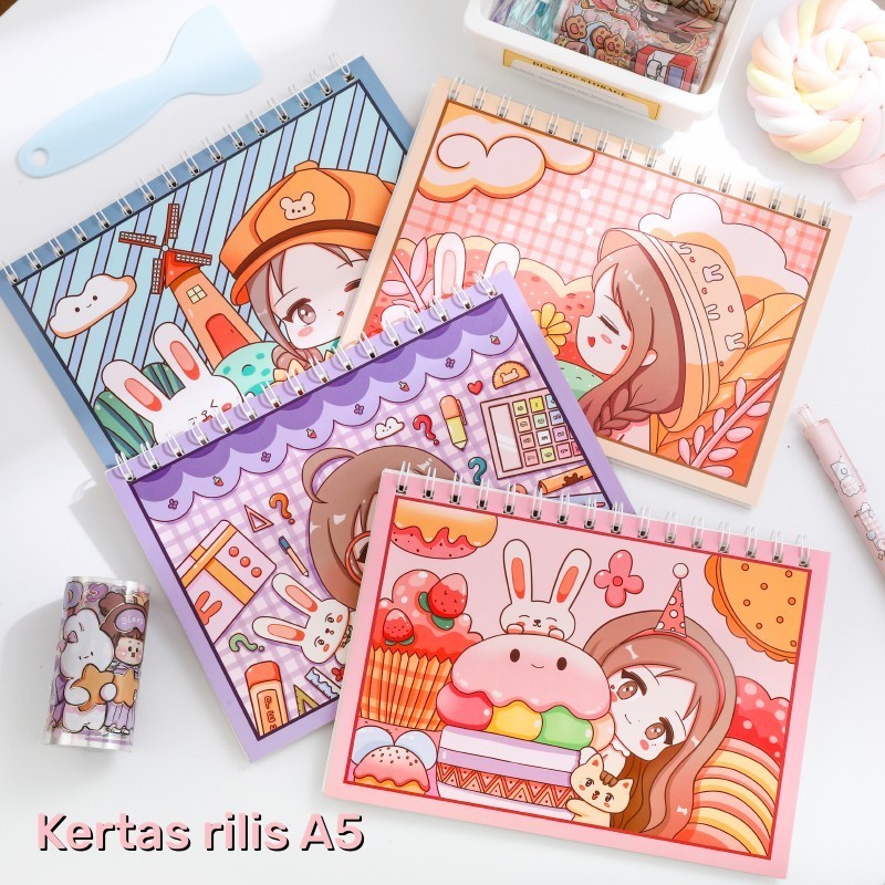 

FREE SHIPPING / READY BALI 40 LEMBAR BUKU TEMPEL STIKER AESTHETIC IMUT A5 TEMPAT KOLEKSI STICKER BOOK MOTIF LUCU KAWAII JOURNAL SCRAPBOOK RELEASE PAPER ALBUM STIKER REUSABLE BISA DIGUNAKAN BERULANG KALI ESTETIK CUTE UNTUK TEMPEL STIKER SPATULA