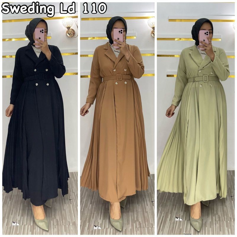 gamis blazer plisket