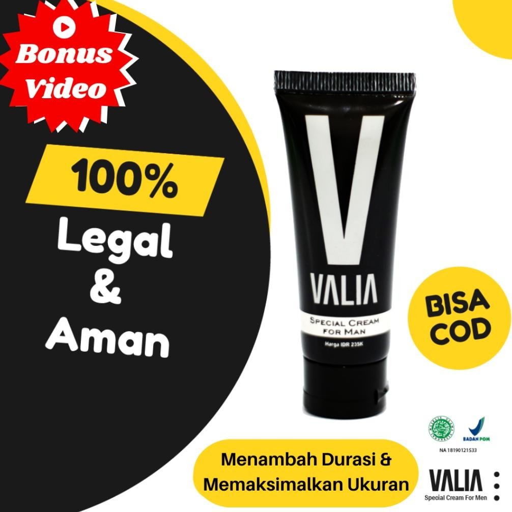 Paling dicari Valia Cream - Herbal Oles Aman & BPOM Krim Tahan Lama Valia Cream 100% Original
