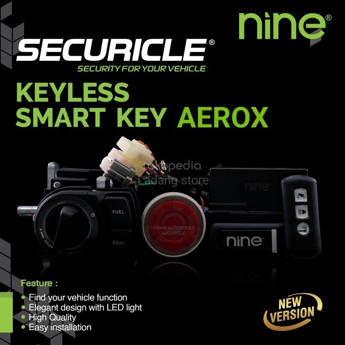 Kunci Keyless Smartkey Yamaha Aerox Plus Alarm Orginal Nine Pnp