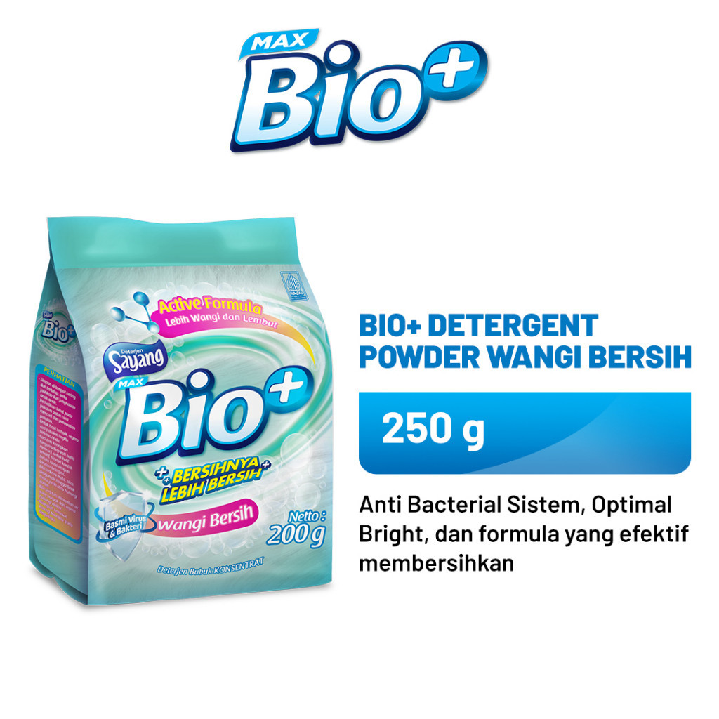Bio+ Detergent Powder Wangi Bersih 200g