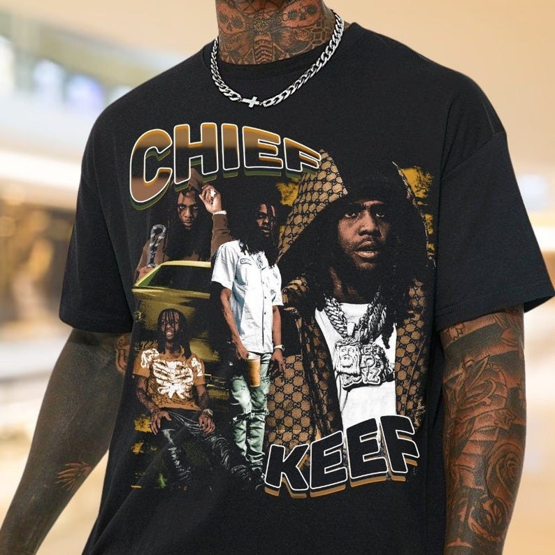 Kaus Chief Keef Gaya Grafis Vintage 90S - Kaus Rap Keef Chief Bootleg - Kaus Hadiah Kekasih Chief Ke
