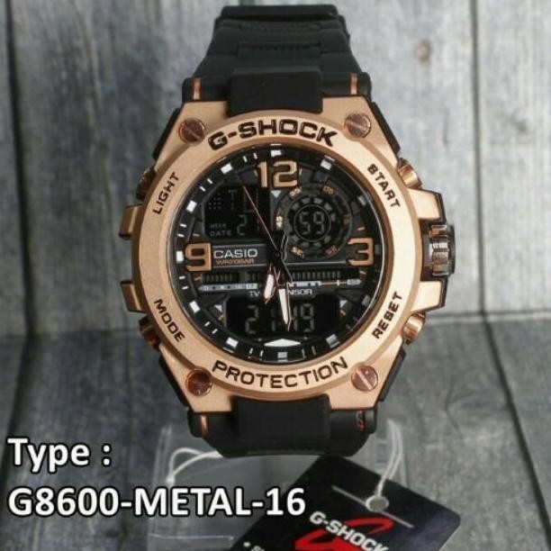 Terlaris Ga Watch Gshock G-Shock Gst8600 Gst 8600 Olahraga Digital Jam Tangan Pria + Casing + Tahan 
