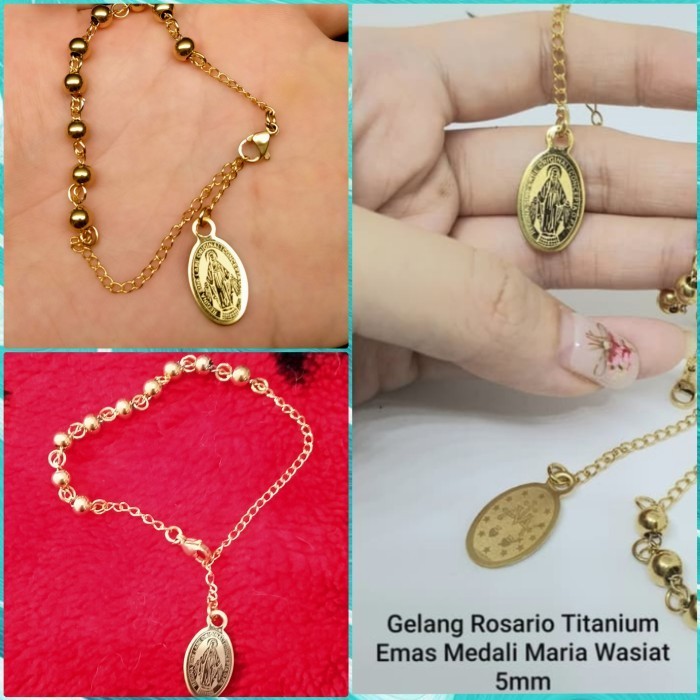 Mayu Gelang Rosario Titanium Antikarat