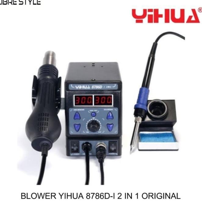 Yihua 8786D-I Solder Uap / Hot Air Gun 8786D-I / Blower 2 In 1 Origina