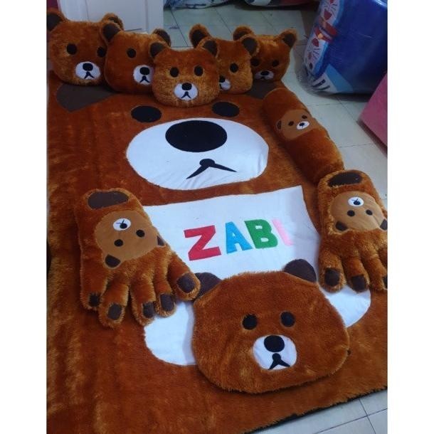 Ready Stock Kasur Karpet Fullset Bulu Rasfur Full Set Karakter Fithakey