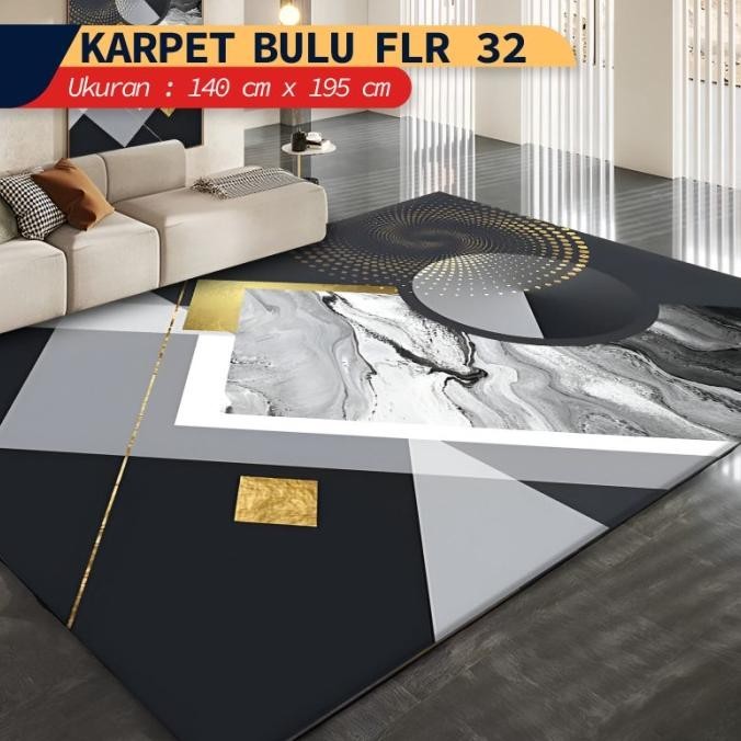 Orange Official Shop Karpet Bulu Rasfur Ukuran 140X195Cm Karpet Lantai Fithakey
