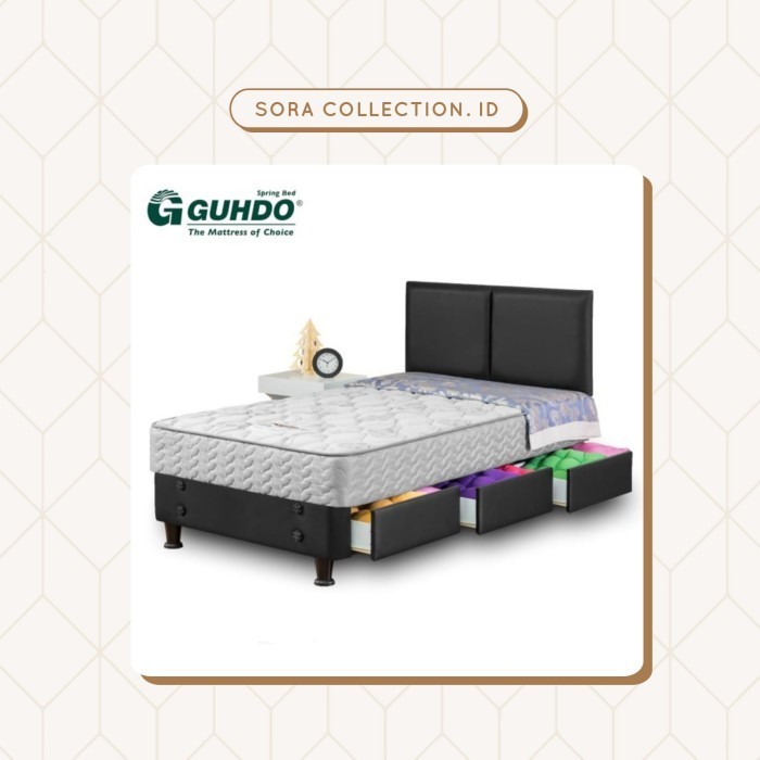 Guhdo Springbed Drawer Bed New Prima + Laci Uk 120X200 Cm Full Set
