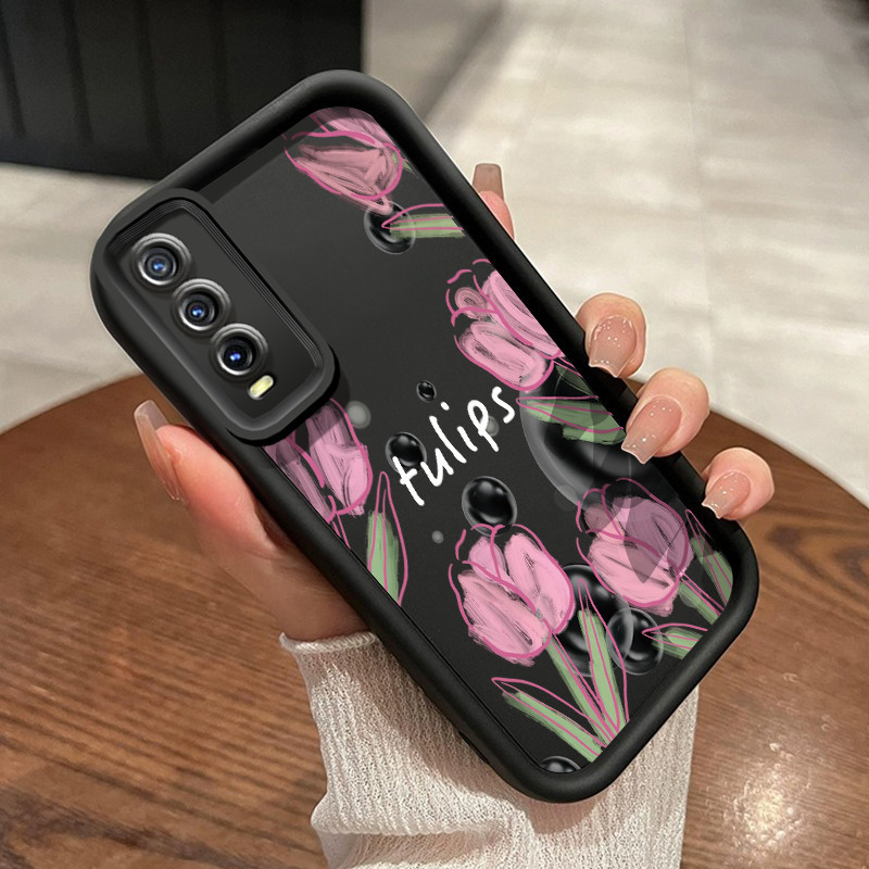 Casing Hp VIVO Y20 Y20s Y20i Y20T Y12s Y12a Y30G Y11s Case HP Casing telepon pola bunga canggih baru