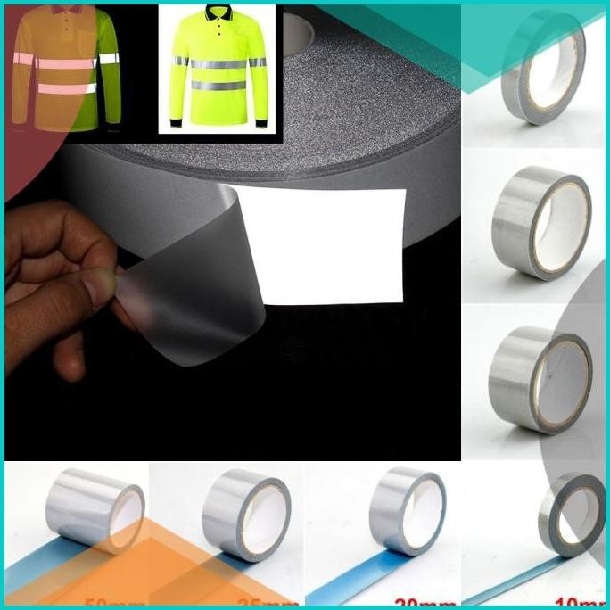 

Reflective Sticker Jaket Pakaian Heat Press 10mm x 5M Scotchlite TW 19