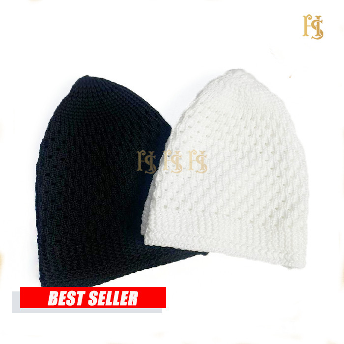 Peci Rajut Dewasa / Peci Polos / Peci Rajut Pria / Peci Dewasa Souvenir Haji Dan Umroh Grosir Bahan