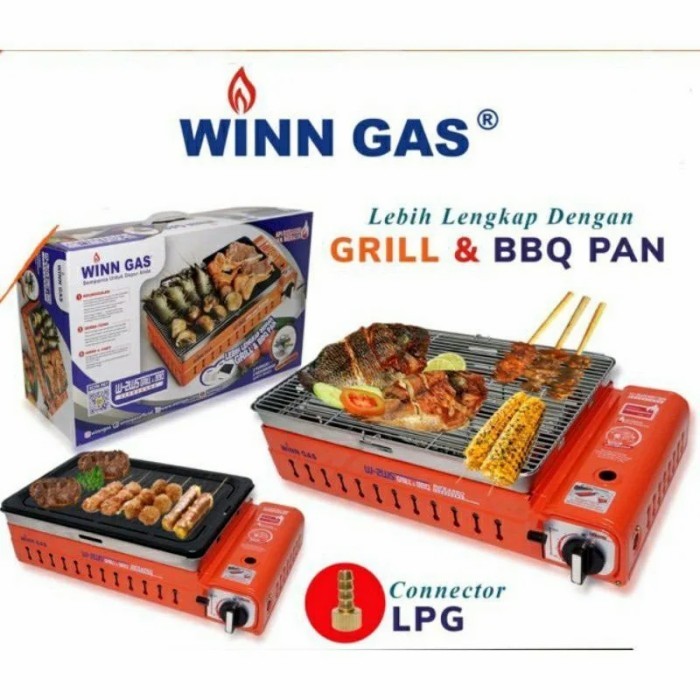 :<:<:<:<] KOMPOR PANGGANGAN BBQ SATE PORTABLE 2 FUNGSI WINN GAS W-2WS GRILL