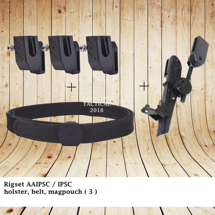 Rig Set Ipsc / Aaipsc / Holster Set Tembak Reaksi