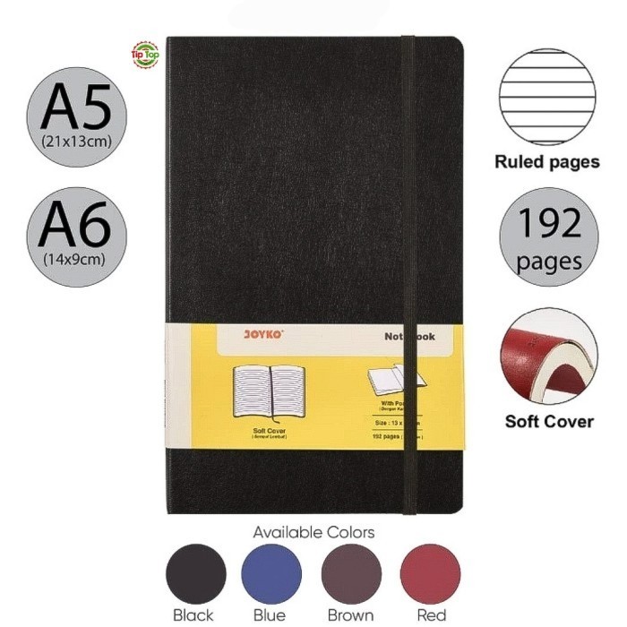 

PROMO JOYKO Notebook / Buku Tulis Catatan Agenda SoftCover A5 NB-681 (Ruled)