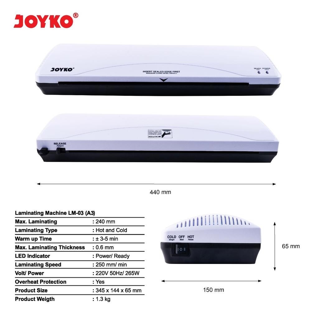 

Banyak Diskon!!! Mesin Laminating Joyko Lm03 Lm 03 A3 F4 Laminasi Ktp A4 Panas Dingin Hot Cold Portable Portabel