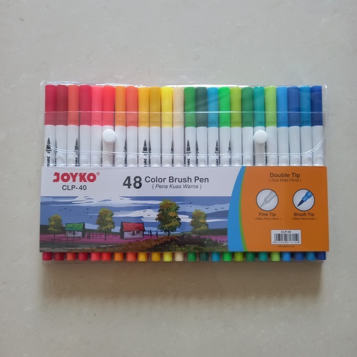 

Color Brush Pen / Pena Kuas Warna Joyko Clp - 40 / 48 Warna Baru