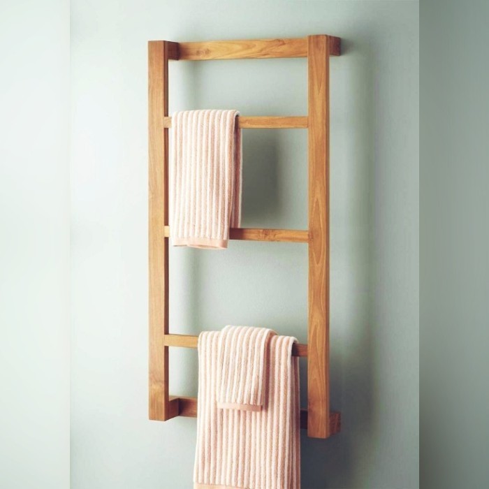 RAK HANDUK KAYU LADDER HANGER KAYU RAK SAJADAH KAYU
