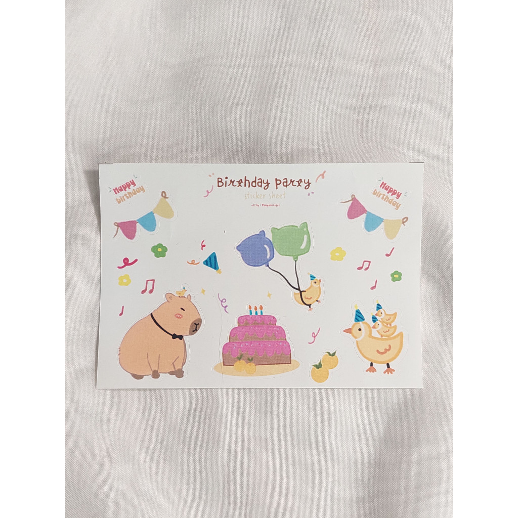 

Sticker capybara masbro birthday vinyl a7