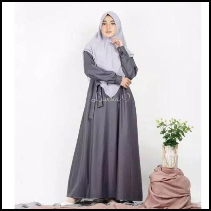 (PROMO) gamis polos manset polos busui Silahkan diorder