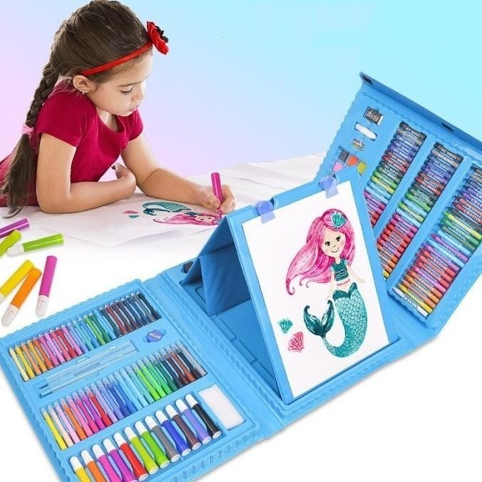 

Set Alat Gambar Anak Crayon Gambar Pensil Warna Anak 208 Buah Art Set
