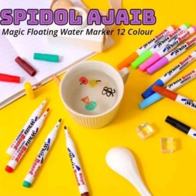 

Spidol Ajaib Mengapung di air 12 in1 Magic Floating Pen Marker