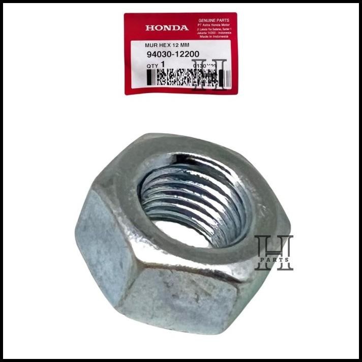 DISKON MUR PULLY BELAKANG NUT HEX 12MM MATIK 94030-12200 AHM HGP HONDA 