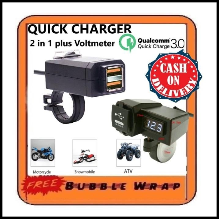 GRATIS ONGKIR CHARGER HP MOTOR USB / CHARGER AKI MOTOR PORTABLE U/ BEAT VARIO VIXION 