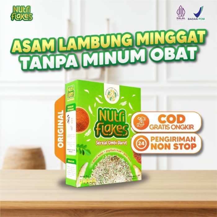 

Nutriflek Sereal Oatmeal Nutriflakes Umbi Garut Asam Lambung